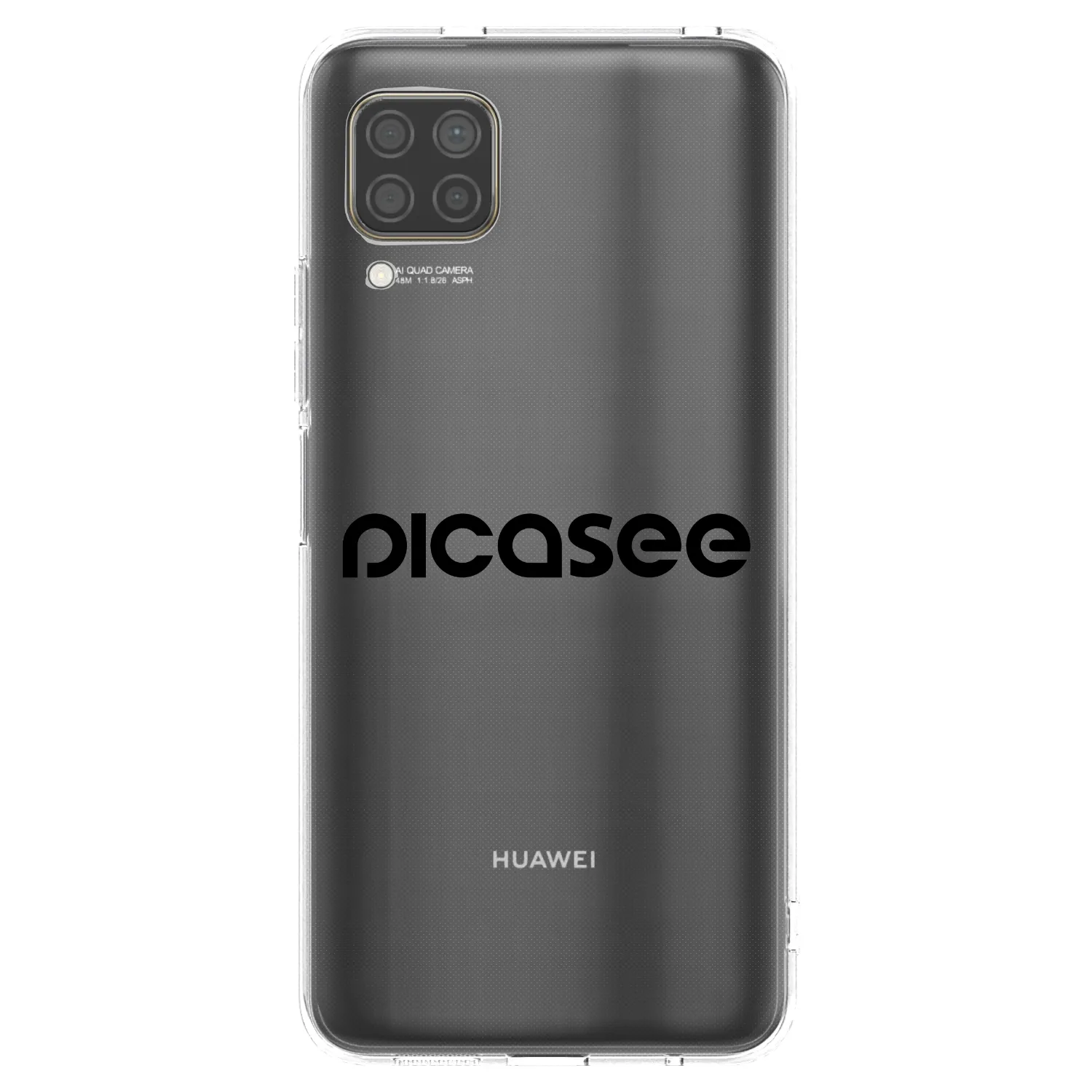Picasee Huawei P40 Lite Hülle - Transparentes Silikon - Picasee - new logo - black