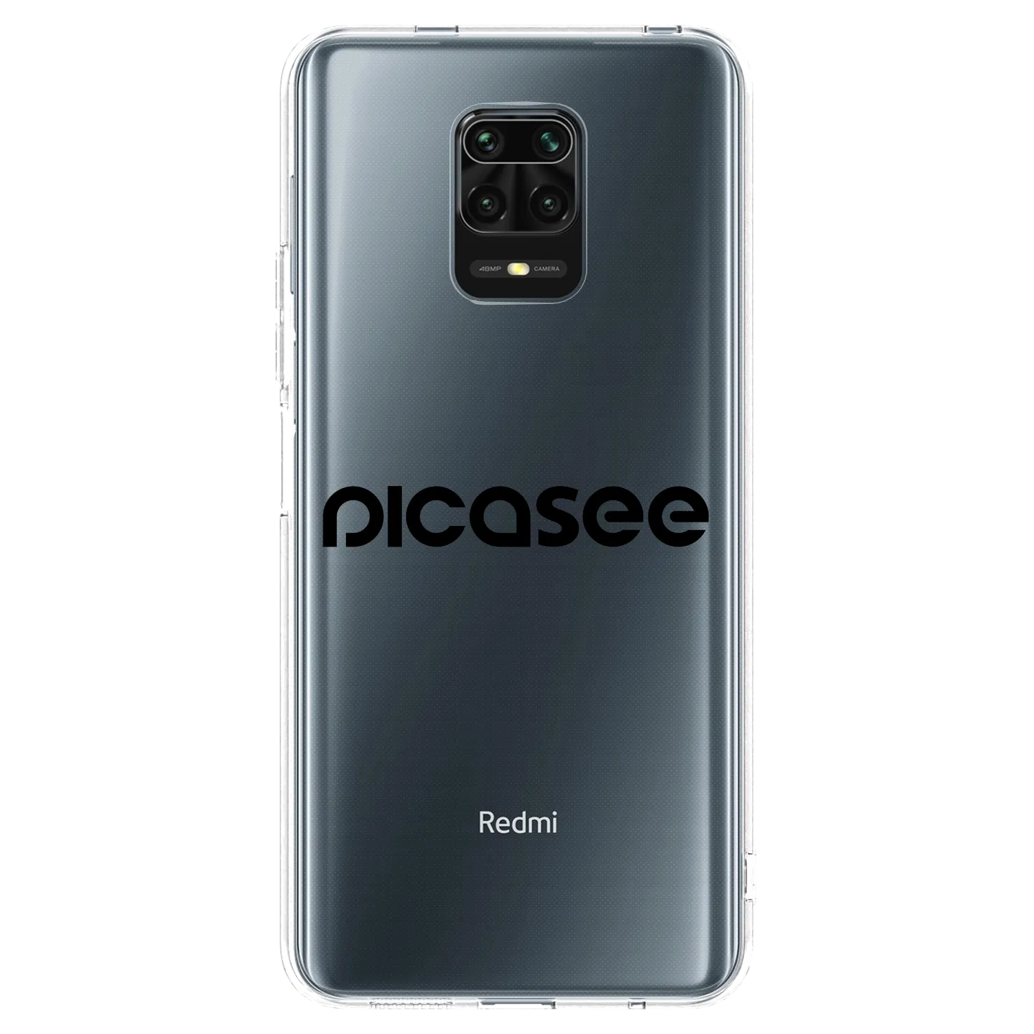 Picasee Xiaomi Redmi Note 9 Pro Hülle - Transparentes Silikon - Picasee - new logo - black