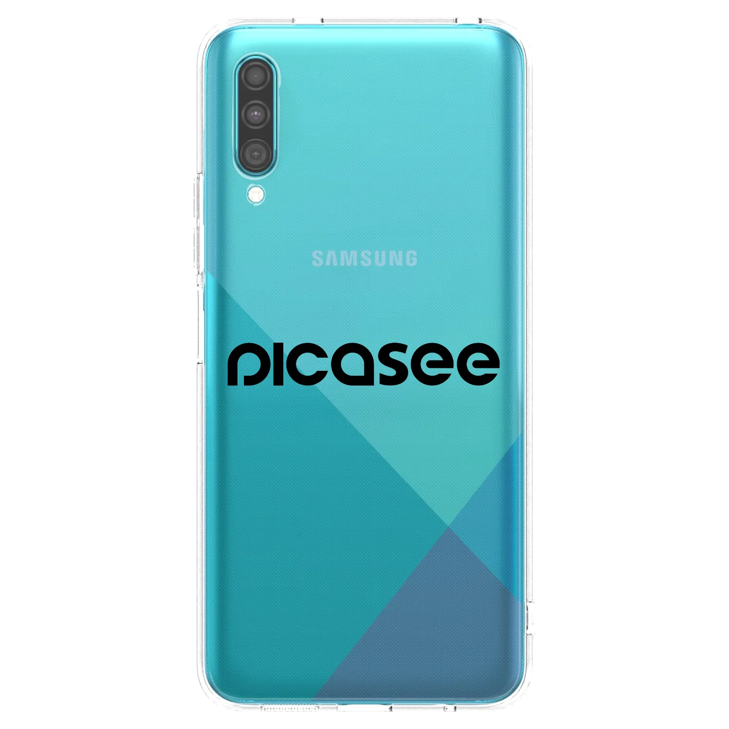 Picasee Samsung Galaxy A30s A307F Hülle - Transparentes Silikon - Picasee - new logo - black