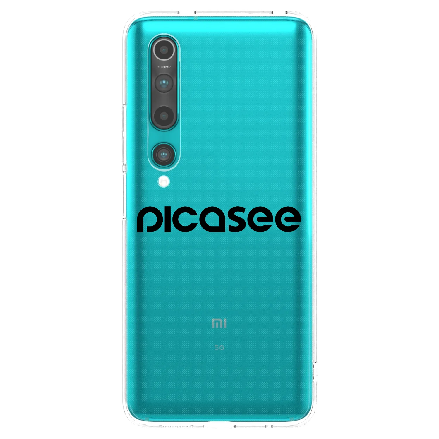 Picasee Xiaomi Mi 10 Hülle - Transparentes Silikon - Picasee - new logo - black