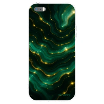 Picasee Apple iPhone 5/5S/SE Hülle - Transparentes Silikon - Emerald