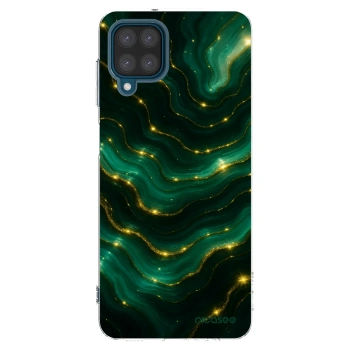 Picasee Samsung Galaxy A12 A125F Hülle - Transparentes Silikon - Emerald