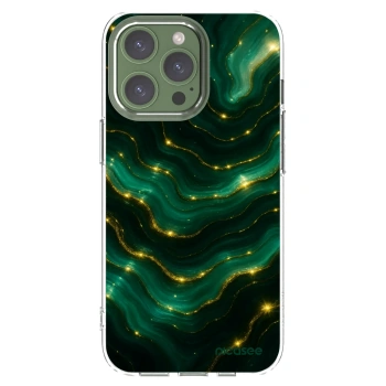 Picasee Apple iPhone 13 Pro Hülle - Transparentes Silikon - Emerald