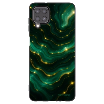 Picasee Samsung Galaxy M12 M127F Hülle - Schwarzes Silikon - Emerald