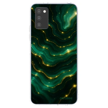 Picasee Samsung Galaxy A02s A025G Hülle - Transparentes Silikon - Emerald