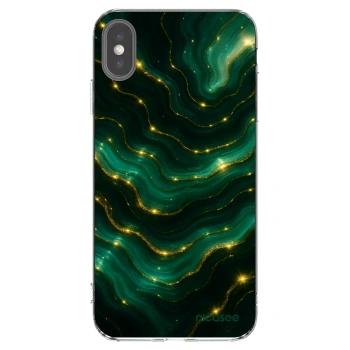 Picasee Apple iPhone XS Max Hülle - Transparentes Silikon - Emerald