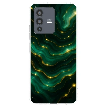 Picasee Vivo V23 5G Hülle - Transparentes Silikon - Emerald