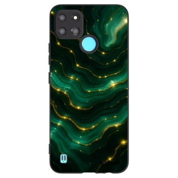 Picasee Realme C21Y Hülle - Schwarzes Silikon - Emerald