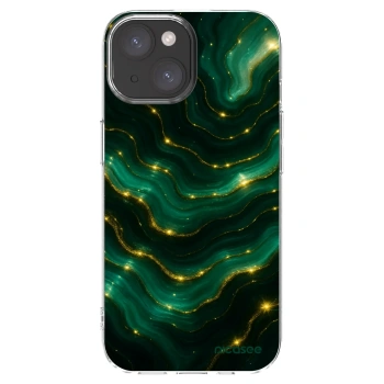 Picasee Apple iPhone 15 Hülle - Transparentes Silikon - Emerald