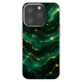 Picasee Apple iPhone 15 Pro Hülle - Transparentes Silikon - Emerald