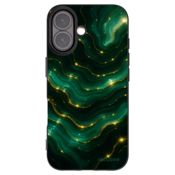 Picasee Apple iPhone 16 Hülle - Schwarzes Silikon - Emerald