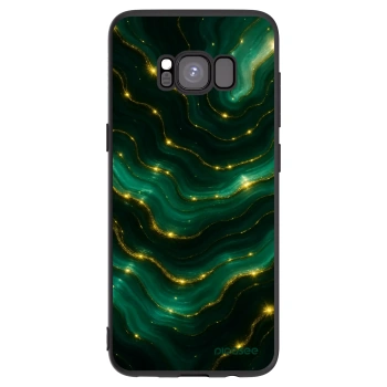 Picasee Samsung Galaxy S8 G950F Hülle - Schwarzes Silikon - Emerald