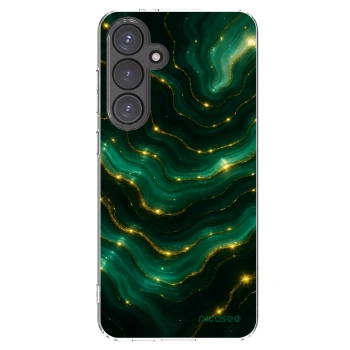 Picasee Samsung Galaxy S24 FE S721B Hülle - Transparentes Silikon - Emerald