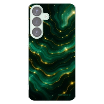 Picasee Samsung Galaxy S25+ 5G Hülle - Transparentes Silikon - Emerald