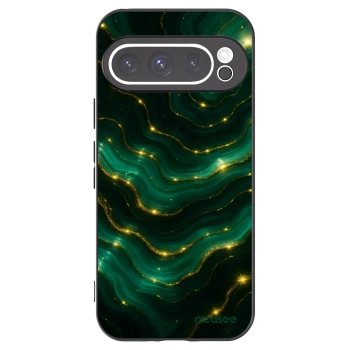Picasee Google Pixel 9 Pro XL Hülle - Schwarzes Silikon - Emerald