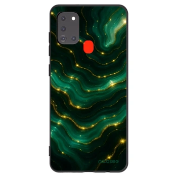 Picasee Samsung Galaxy A21s Hülle - Schwarzes Silikon - Emerald