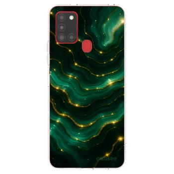 Picasee Samsung Galaxy A21s Hülle - Transparentes Silikon - Emerald