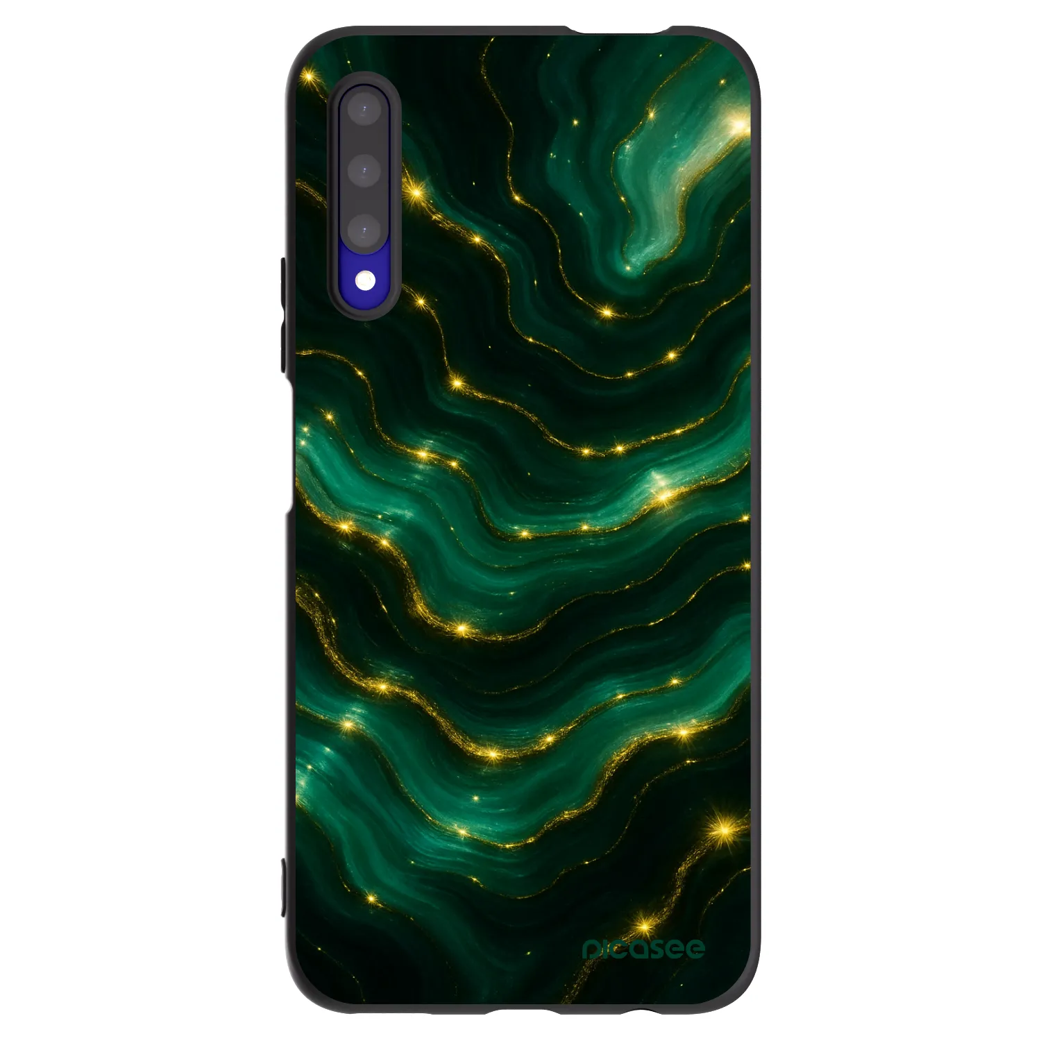 Picasee Honor 9X Pro Hülle - Schwarzes Silikon - Emerald