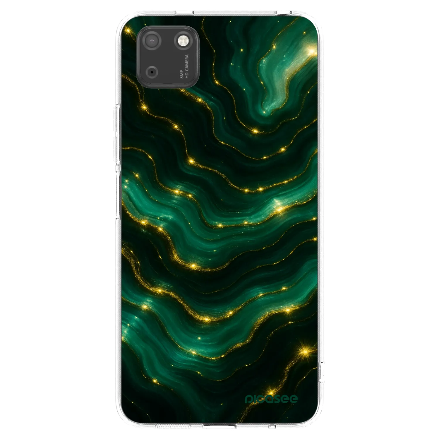 Picasee Huawei Y5P Hülle - Transparentes Silikon - Emerald