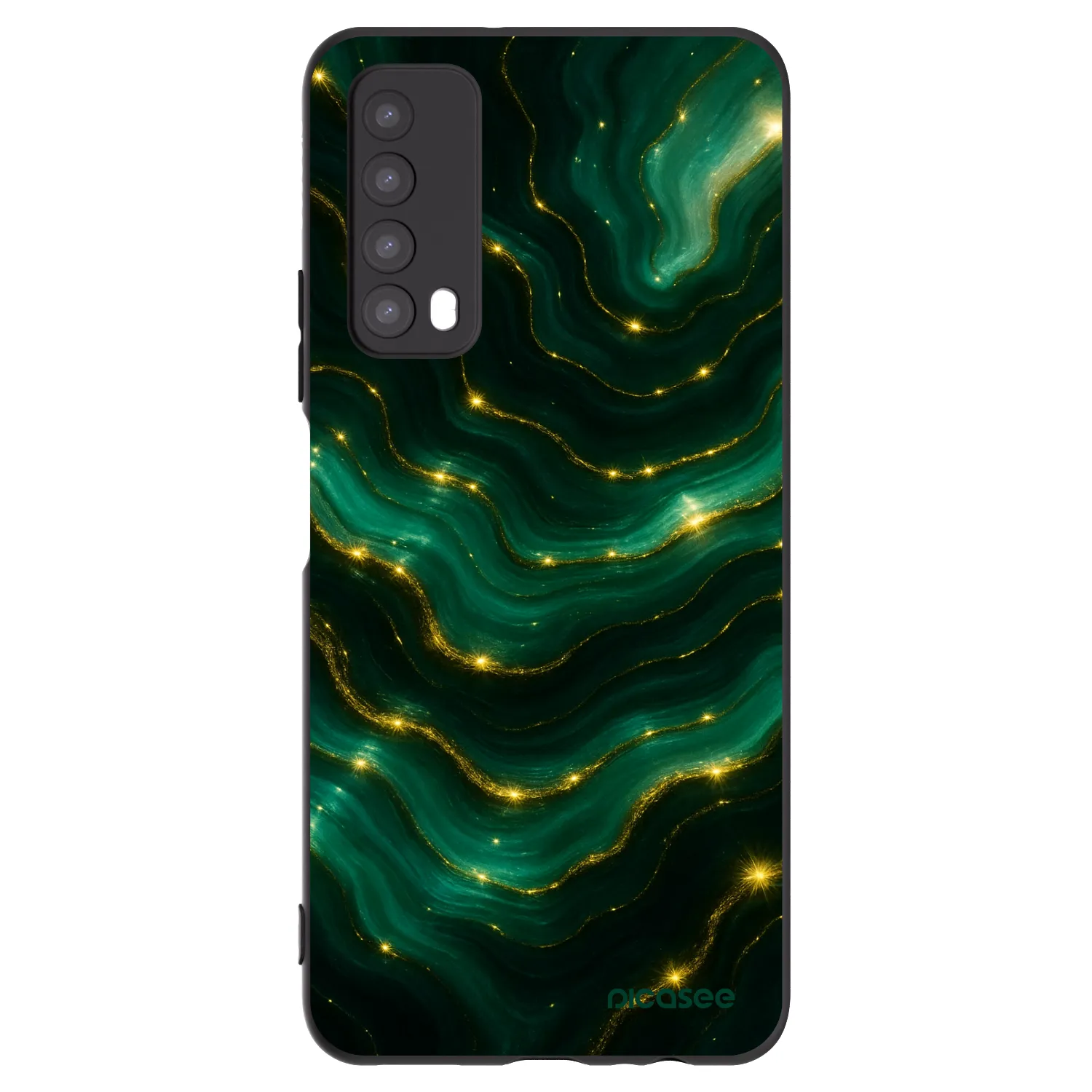 Picasee Huawei P Smart 2021 Hülle - Schwarzes Silikon - Emerald