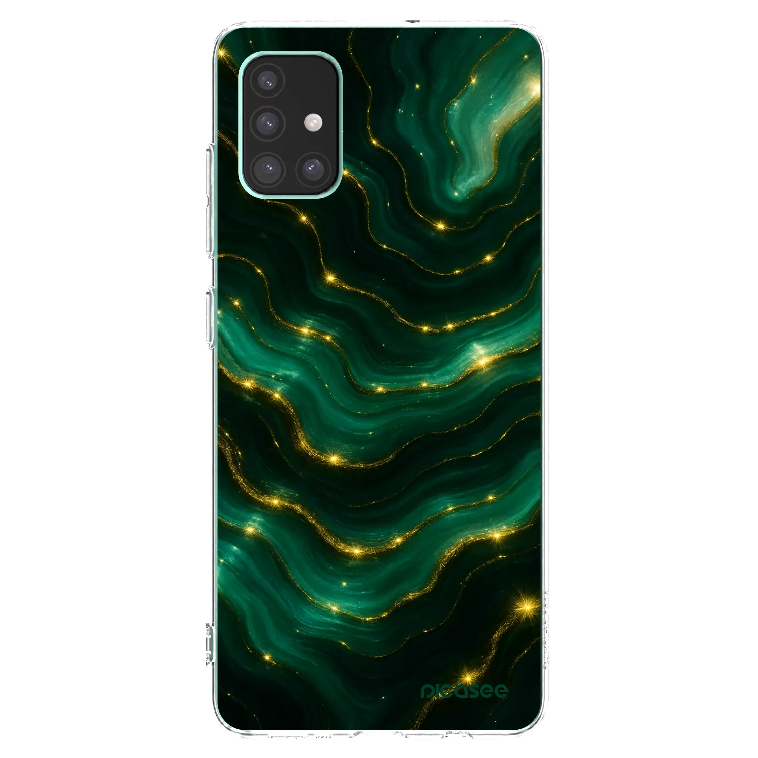 Picasee Samsung Galaxy M51 M515F Hülle - Transparentes Silikon - Emerald