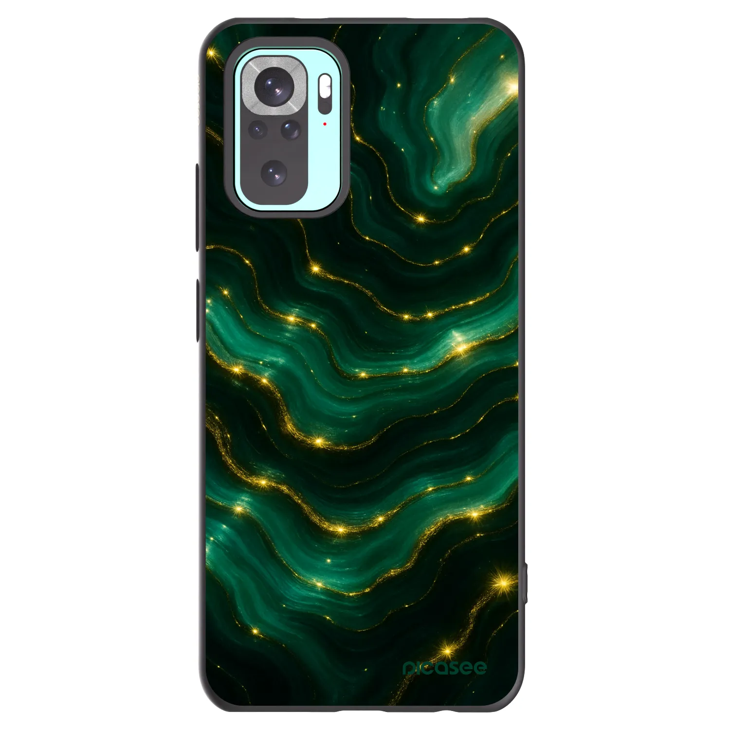 Picasee Xiaomi Redmi Note 10 Pro Hülle - Schwarzes Silikon - Emerald