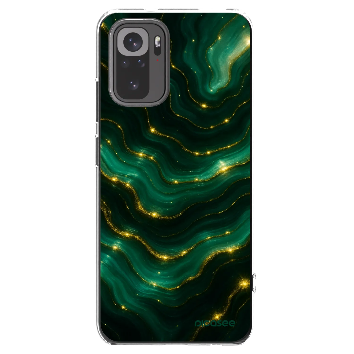 Picasee Xiaomi Redmi Note 10S Hülle - Transparentes Silikon - Emerald