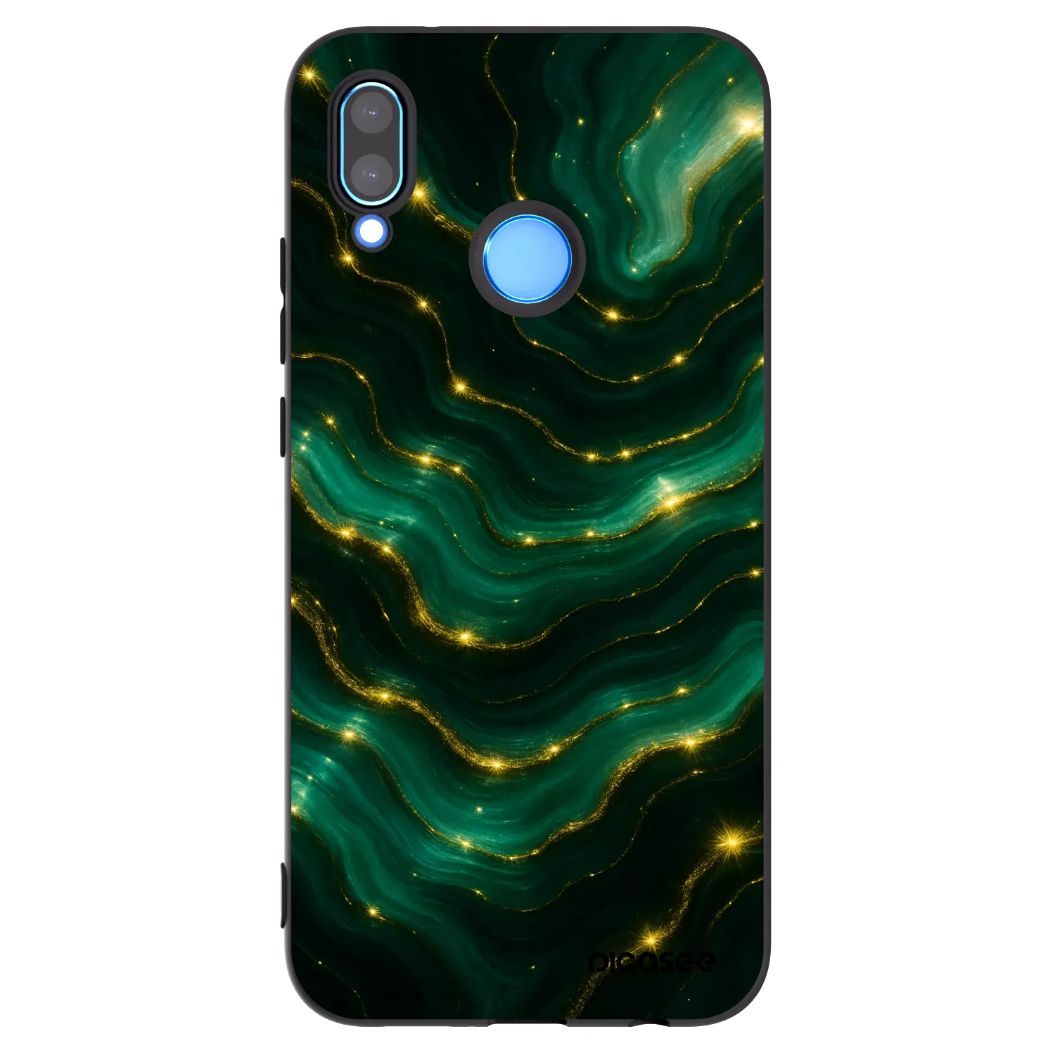 Picasee Huawei P20 Lite Hülle - Schwarzes Silikon - Emerald