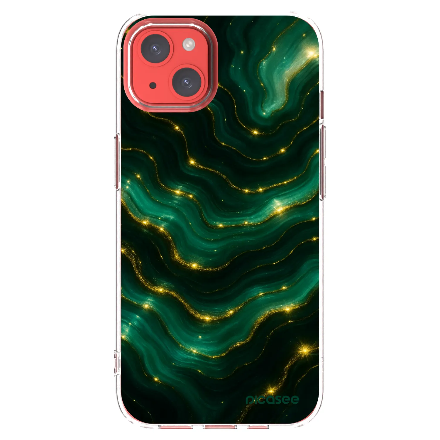 Picasee Apple iPhone 13 Hülle - Transparentes Silikon - Emerald