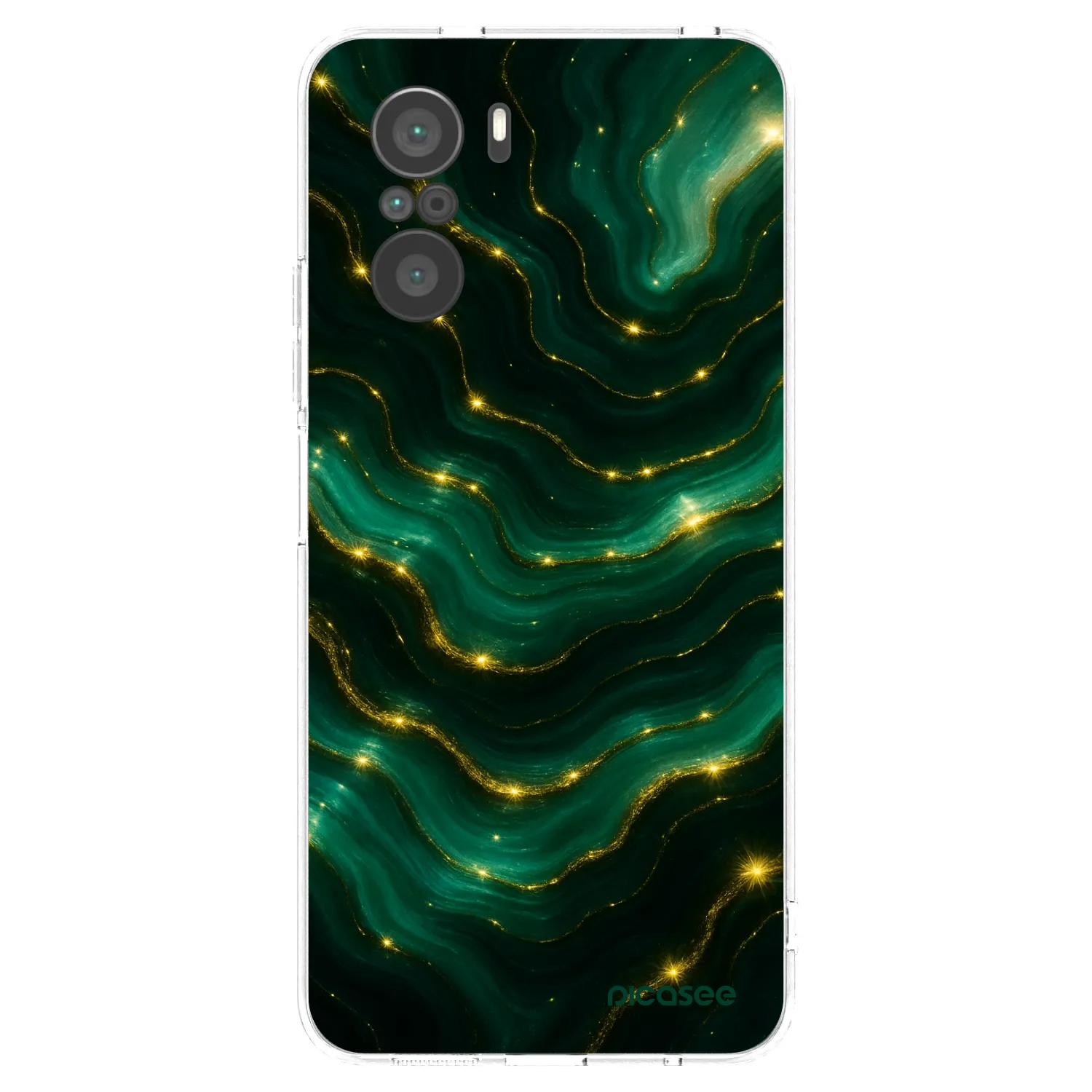 Picasee Xiaomi Poco F3 Hülle - Transparentes Silikon - Emerald