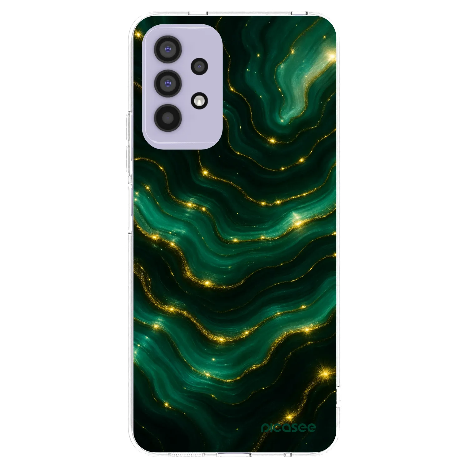 Picasee Samsung Galaxy A32 4G SM-A325F Hülle - Transparentes Silikon - Emerald