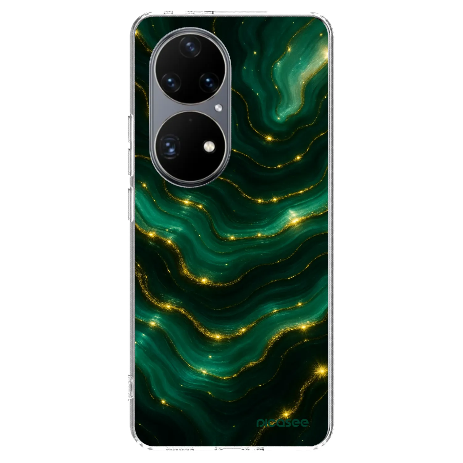Picasee Huawei P50 Hülle - Transparentes Silikon - Emerald