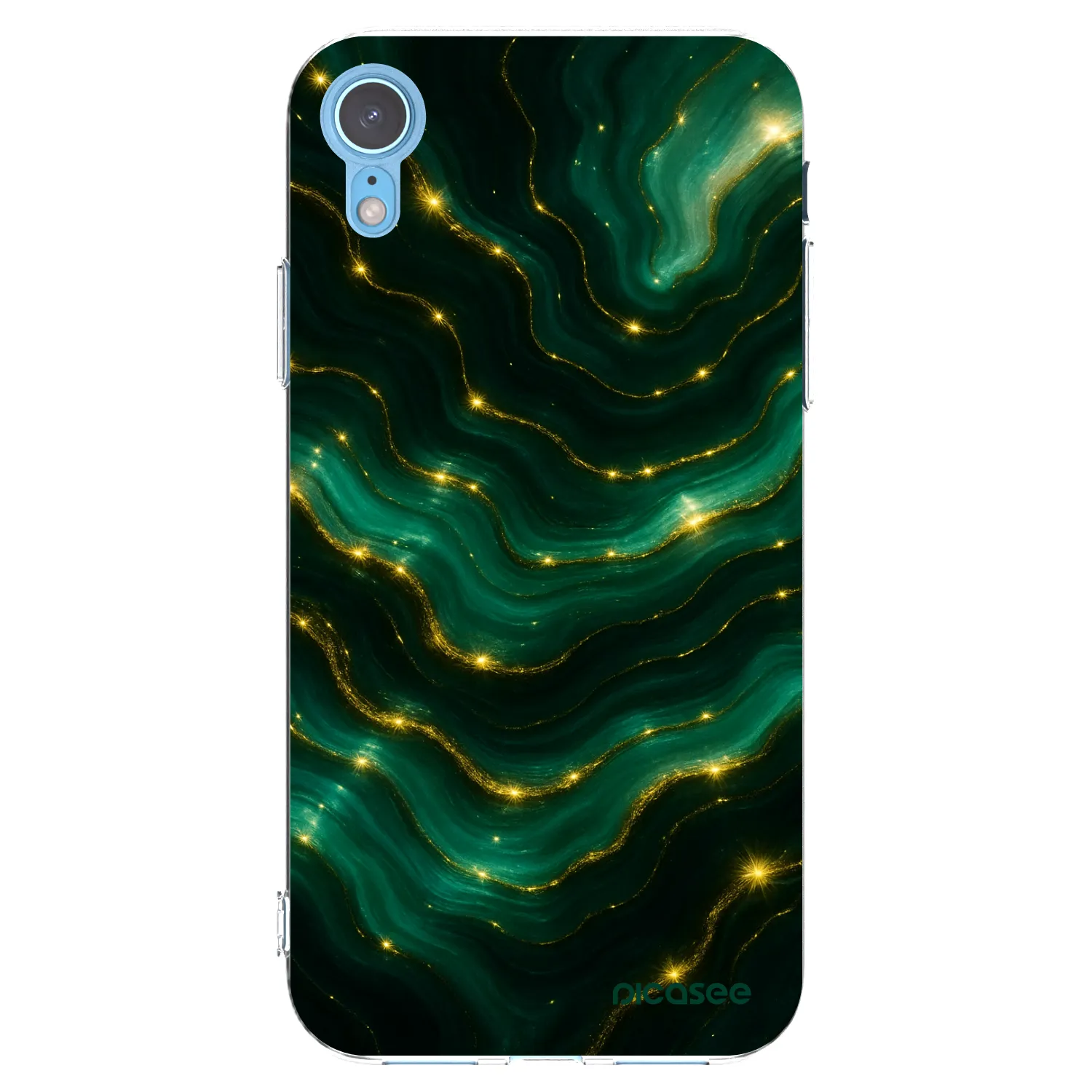 Picasee Apple iPhone XR Hülle - Transparentes Silikon - Emerald