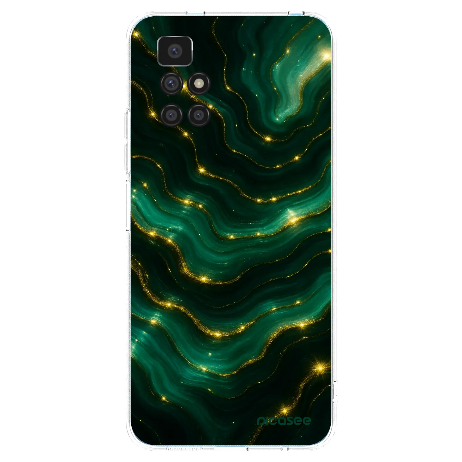 Picasee Xiaomi Redmi 10 Hülle - Transparentes Silikon - Emerald
