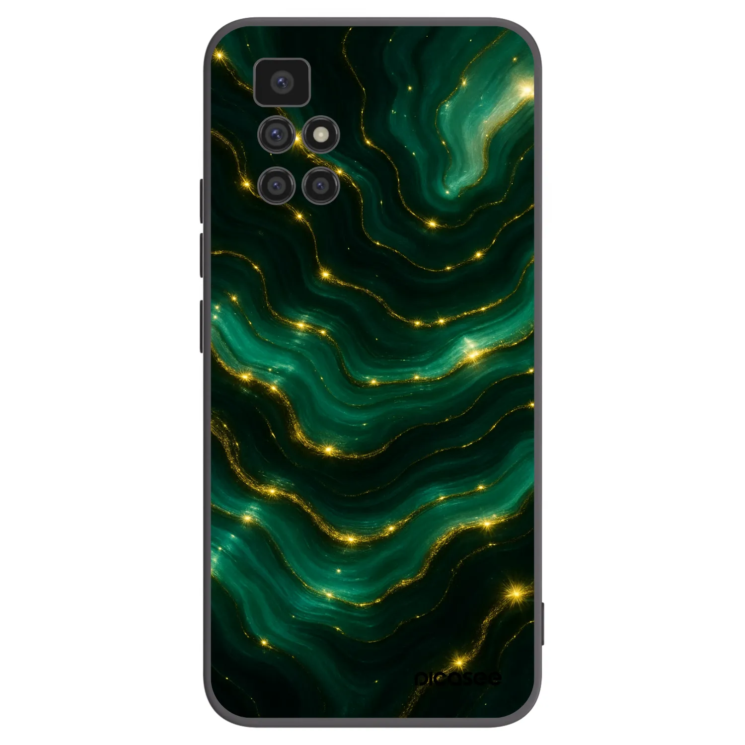 Picasee Xiaomi Redmi 10 Hülle - Schwarzes Silikon - Emerald
