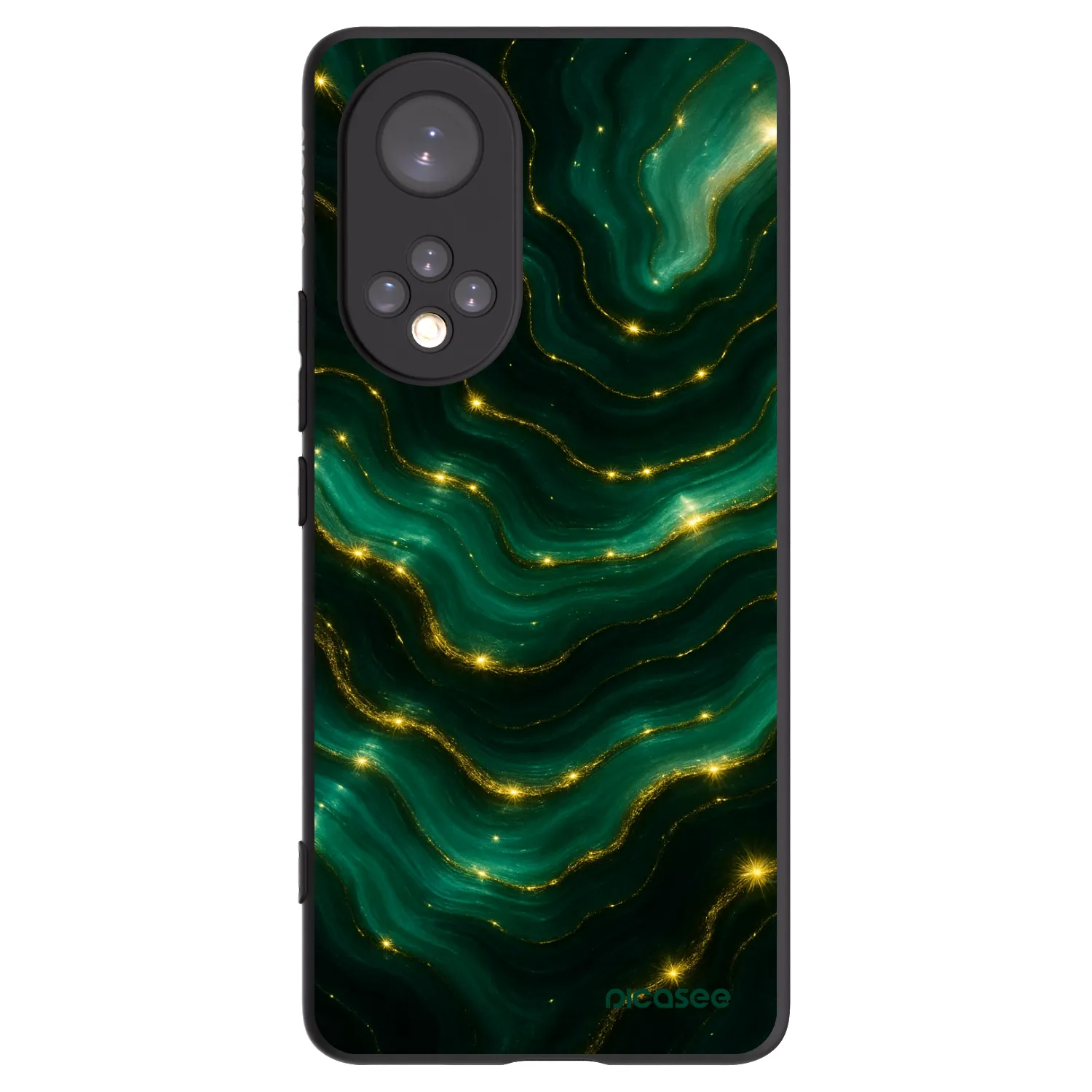 Picasee Honor 50 5G Hülle - Schwarzes Silikon - Emerald