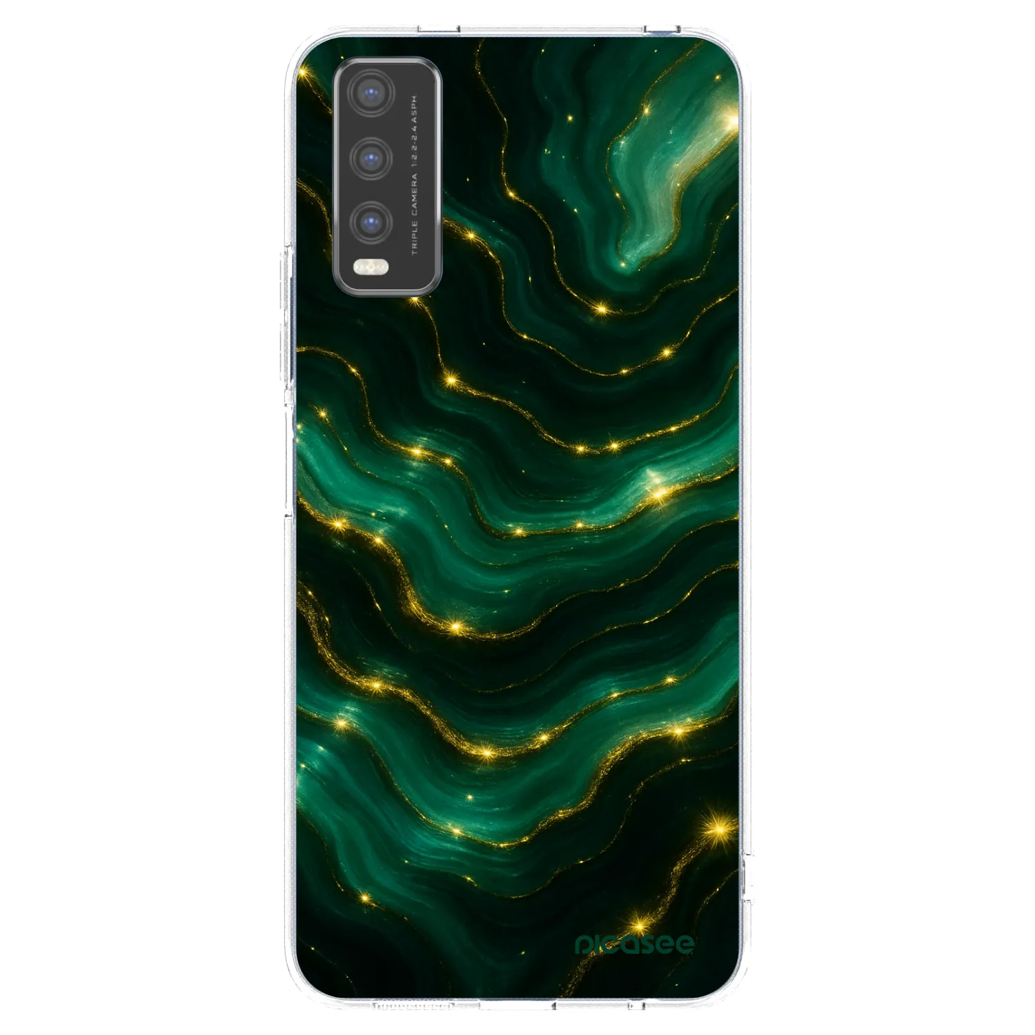 Picasee Vivo Y20s Hülle - Transparentes Silikon - Emerald