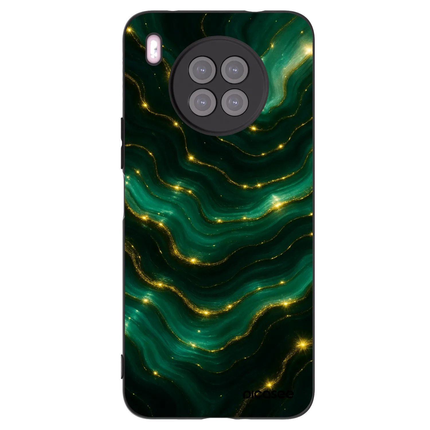 Picasee Huawei Nova 8i Hülle - Schwarzes Silikon - Emerald