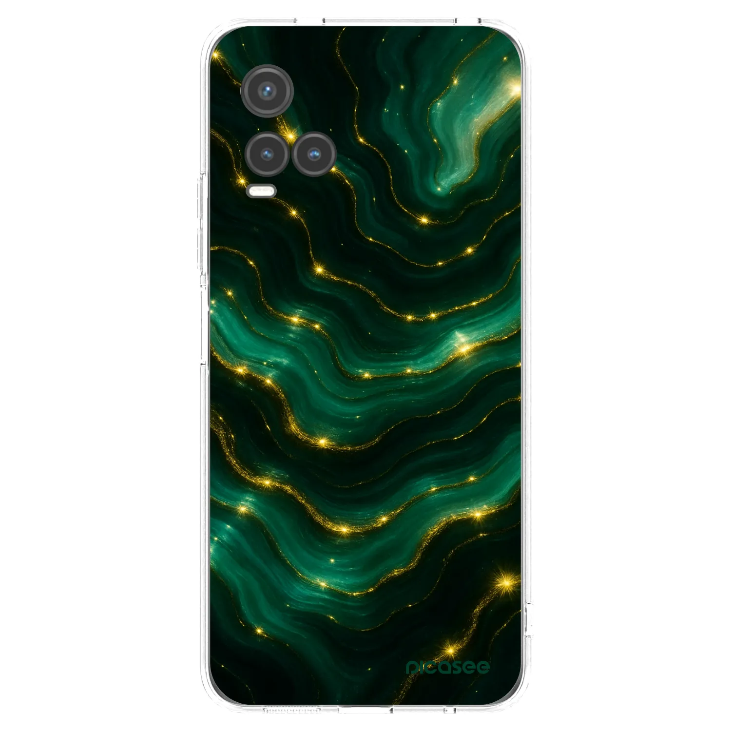 Picasee Vivo Y33s Hülle - Transparentes Silikon - Emerald