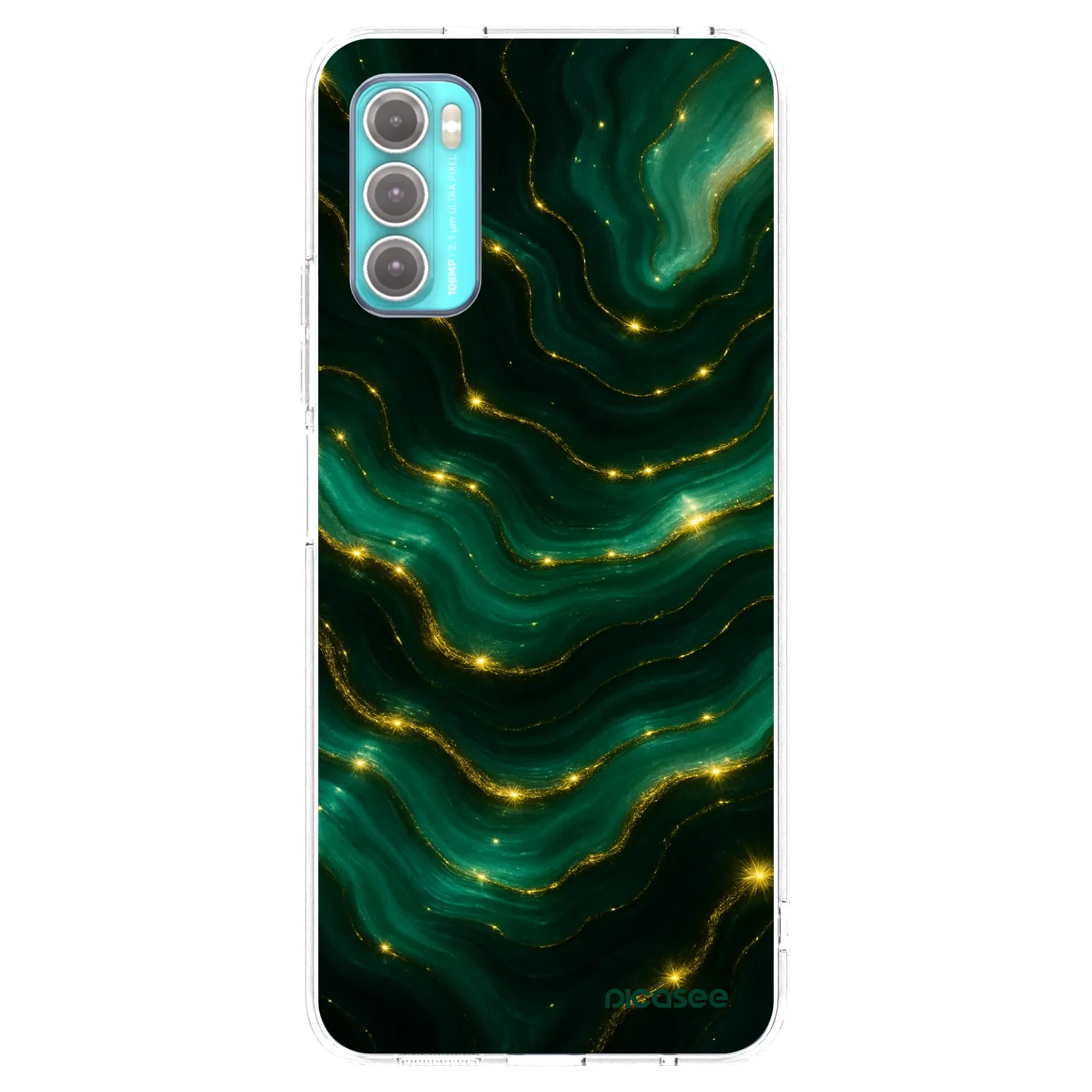 Picasee Motorola Moto G60 Hülle - Transparentes Silikon - Emerald