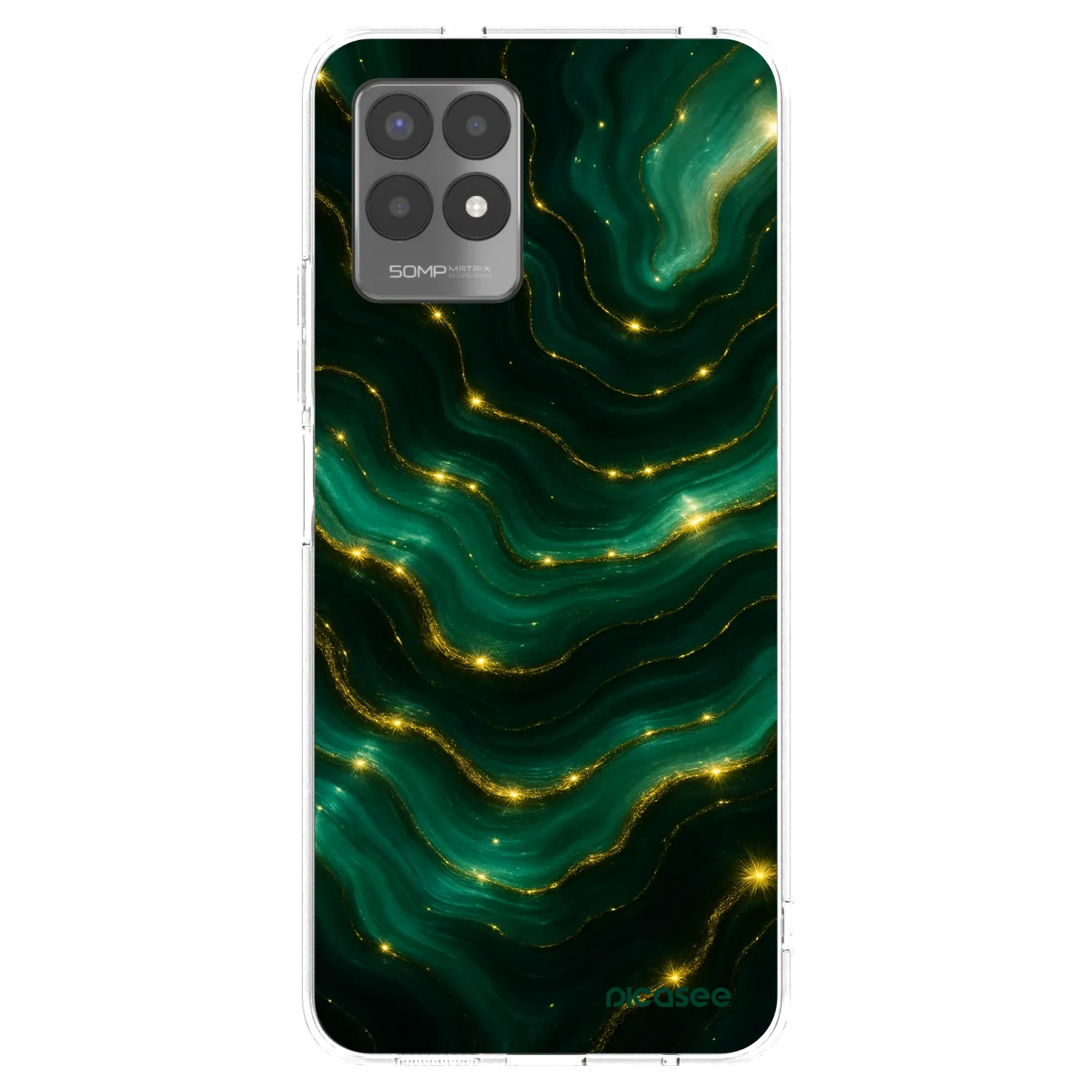 Picasee Realme 8i Hülle - Transparentes Silikon - Emerald