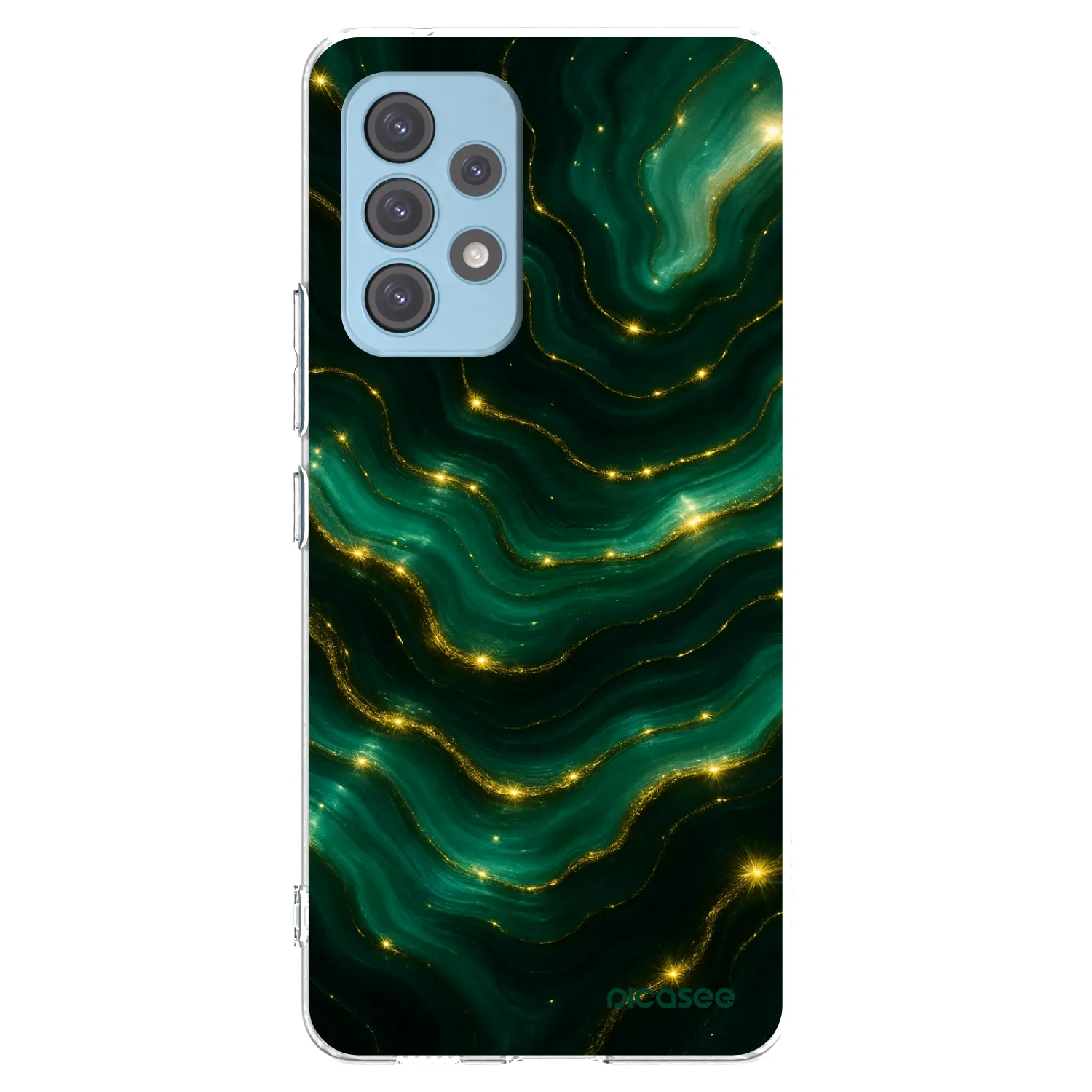 Picasee Samsung Galaxy A53 5G A536 Hülle - Transparentes Silikon - Emerald