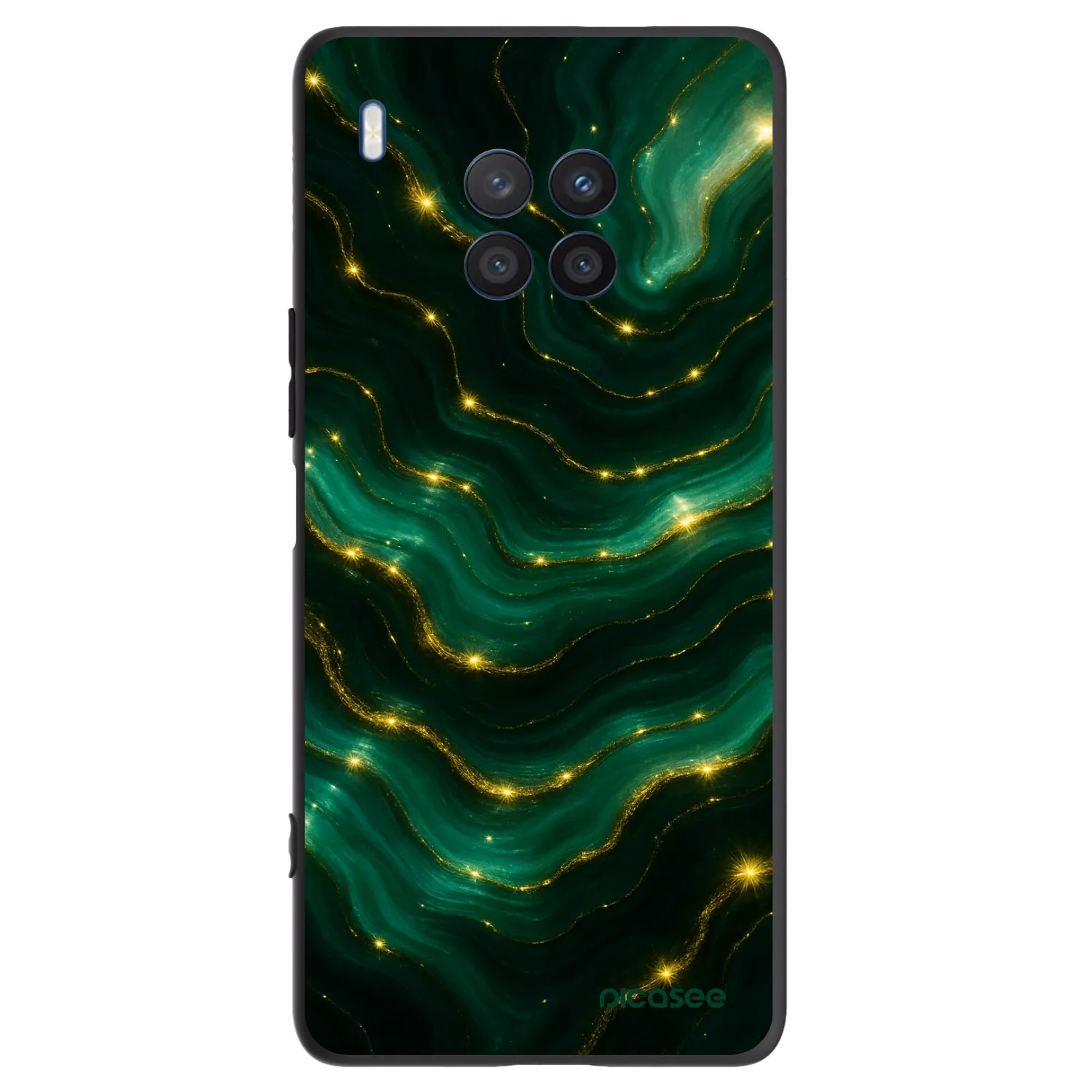 Picasee Honor 50 Lite Hülle - Schwarzes Silikon - Emerald