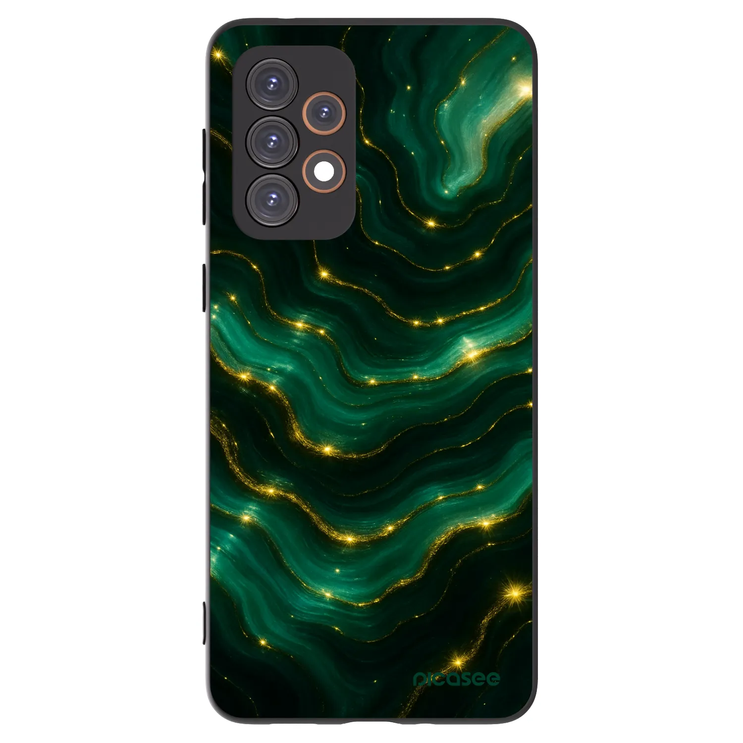 Picasee Samsung Galaxy A33 5G A336 Hülle - Schwarzes Silikon - Emerald
