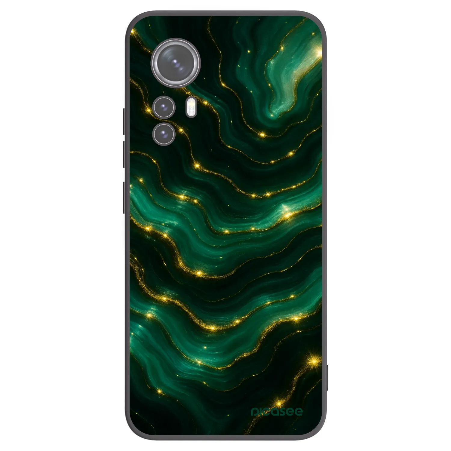 Picasee Xiaomi 12X Hülle - Schwarzes Silikon - Emerald