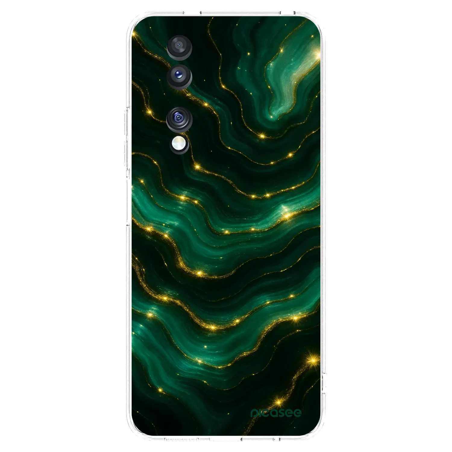 Picasee Honor 70 Hülle - Transparentes Silikon - Emerald