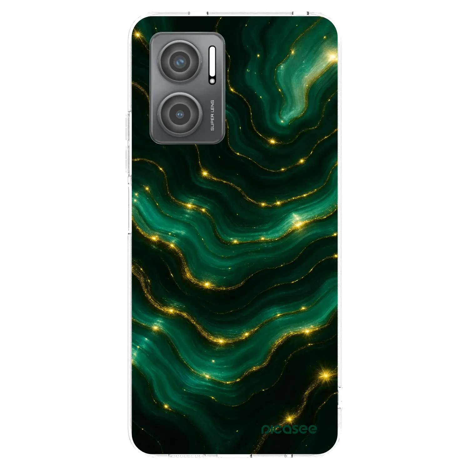 Picasee Xiaomi Redmi 10 5G Hülle - Transparentes Silikon - Emerald