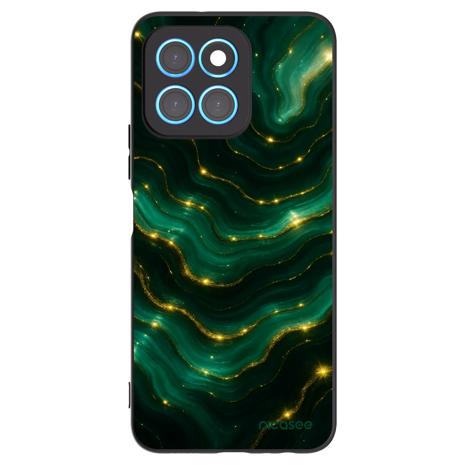 Picasee Honor X6 Hülle - Schwarzes Silikon - Emerald
