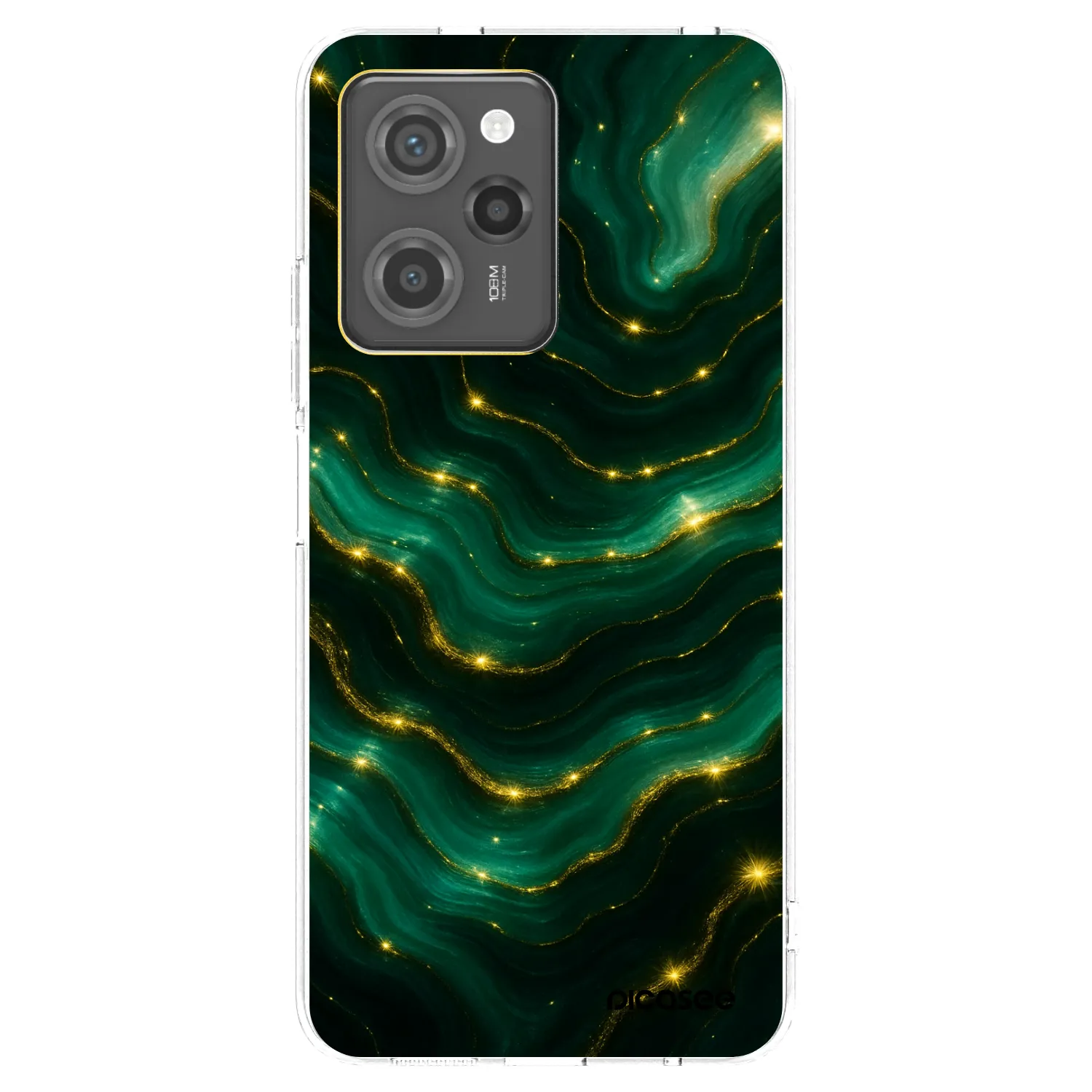 Picasee Xiaomi Poco X5 Pro Hülle - Schwarzes Silikon - Emerald