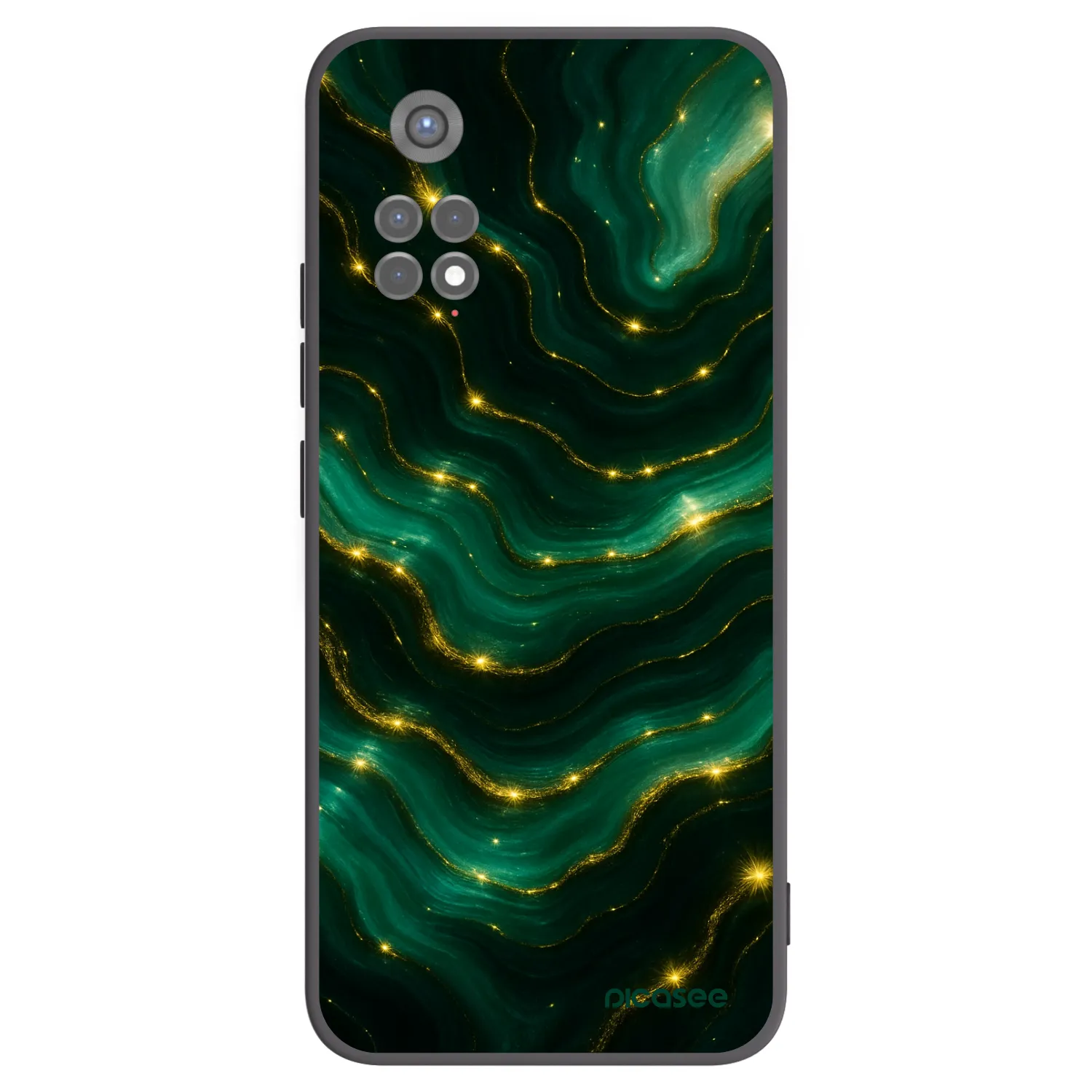 Picasee Xiaomi Redmi Note 11S 5G Hülle - Schwarzes Silikon - Emerald